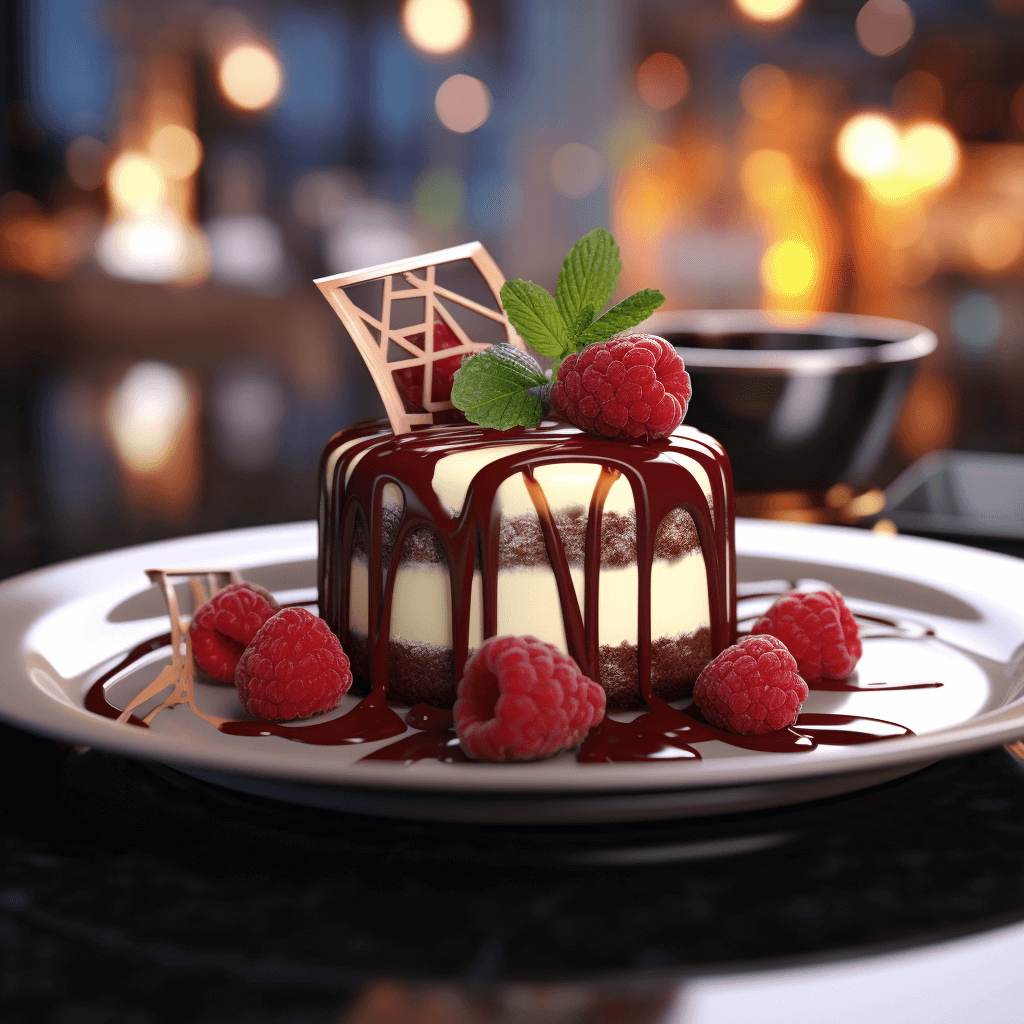 delicate chocolate mousse with glossy surface