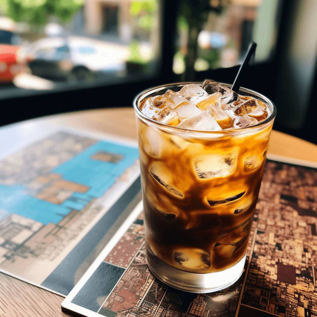 vietnamese iced coffee mapping along artwork