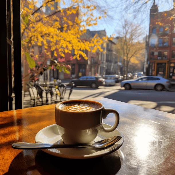coffee by a window in the best montreal cafes