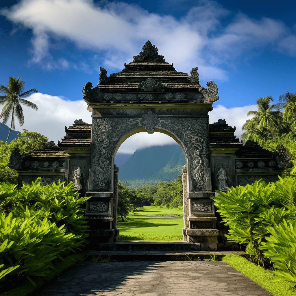 Famous Bali Gates at Handara Golf Resort