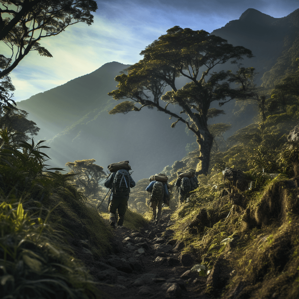 foggy morning on acatenango