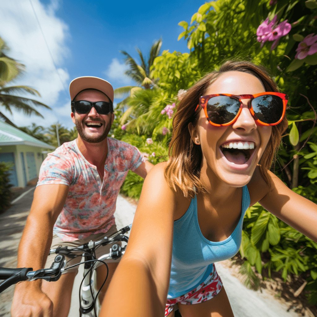 tulum on a budget bicycle at our airbnb rental