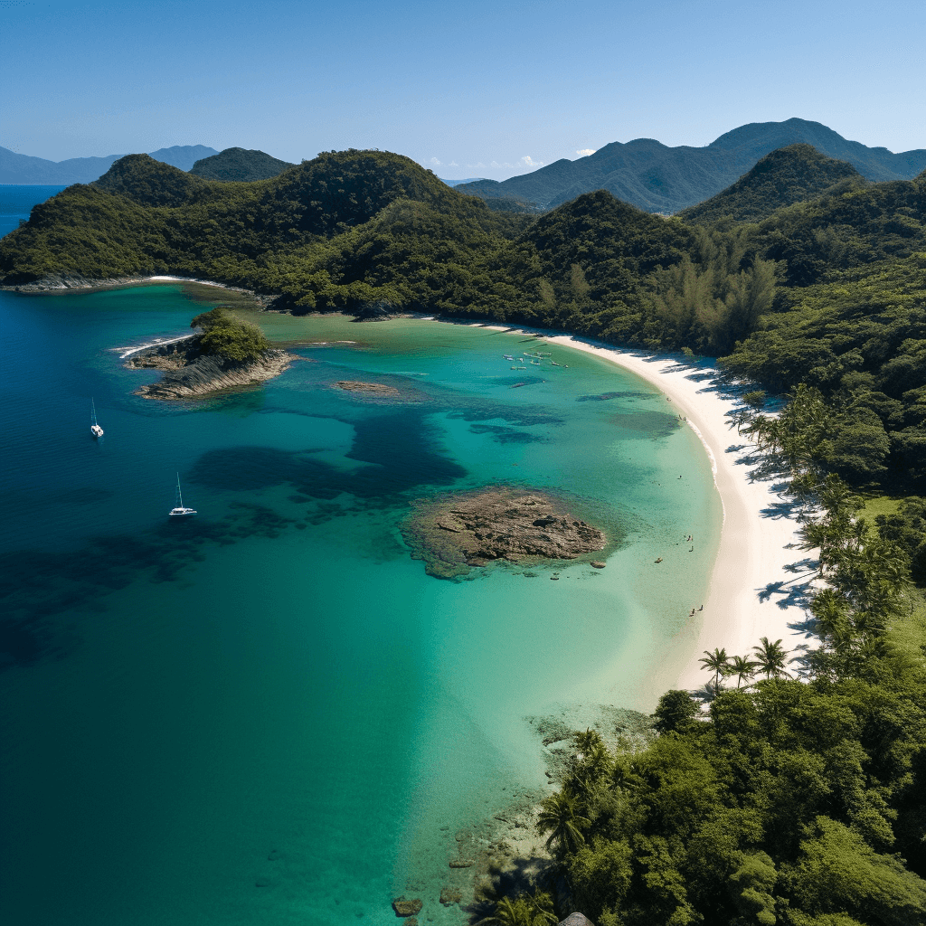 From bottom to top: Nui Beach, Loh Lana Bay and Loh Ba Kao Bay