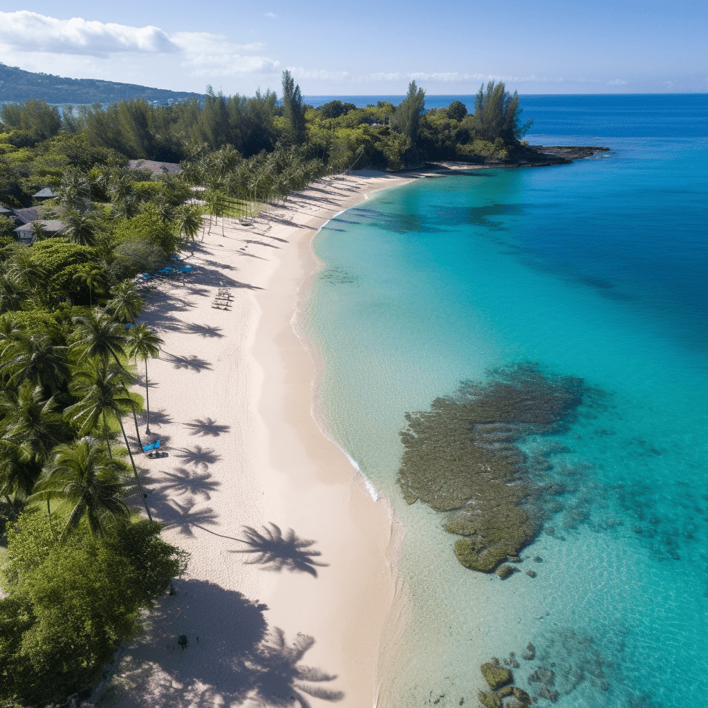 Enjoying a nearly empty Nui Beach