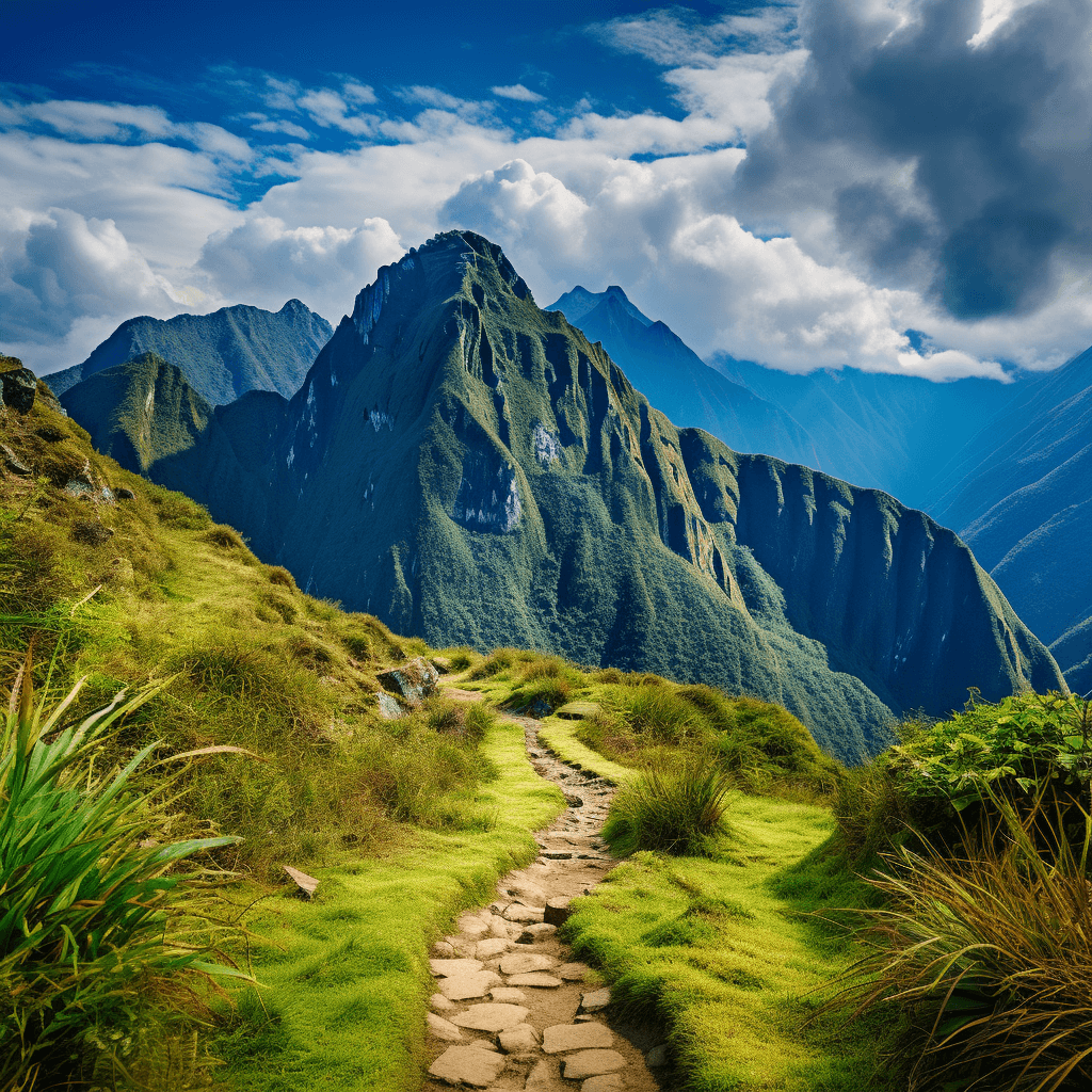 mountain view in peru near machu picchu