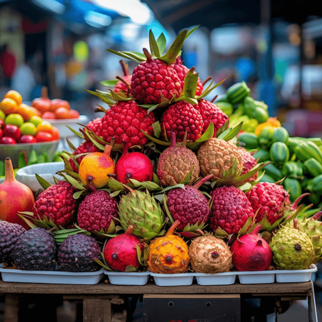 Local Fruits in Street Market HCMC Vietnam