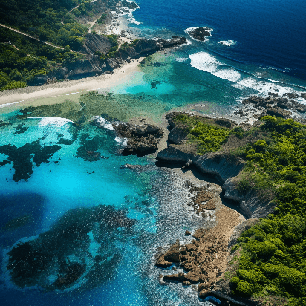 Merese Peninsula on Kuta Lombok Indonesia