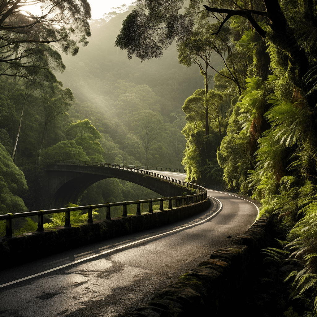 image of the Black Spur scenic road in Victoria, Australia