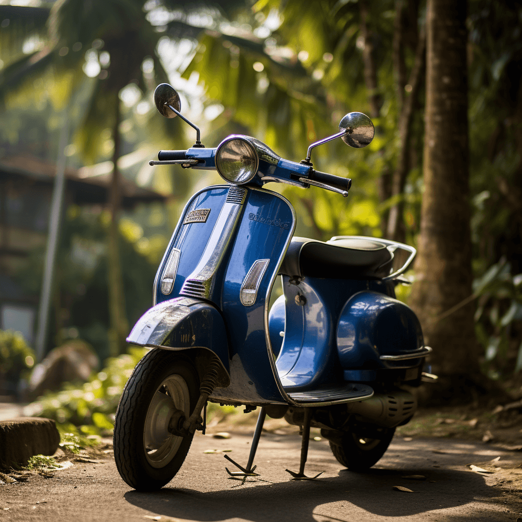 Scooter near the Bukit Cinta Viewpoint Bali
