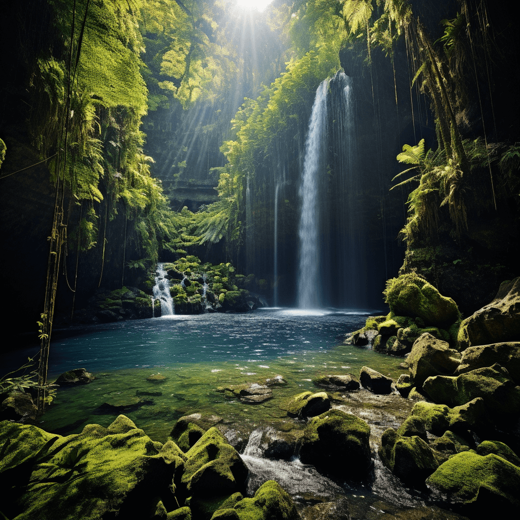 Sendang Gile waterfall in Lombok Indonesia