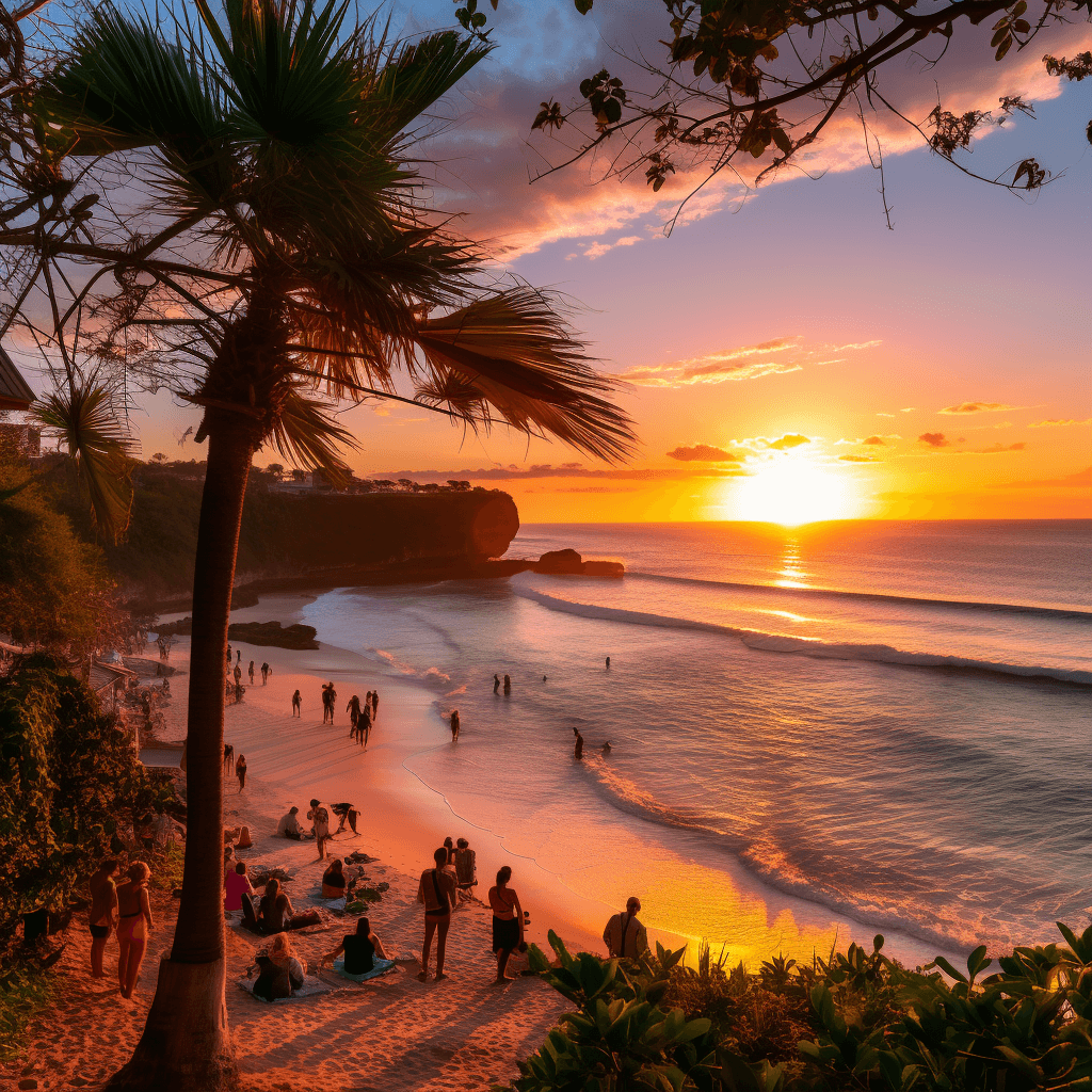 balangan beach sunset viewpoint uluwatu