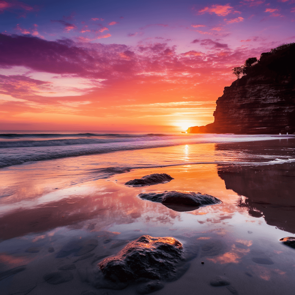 green bowl beach sunrise