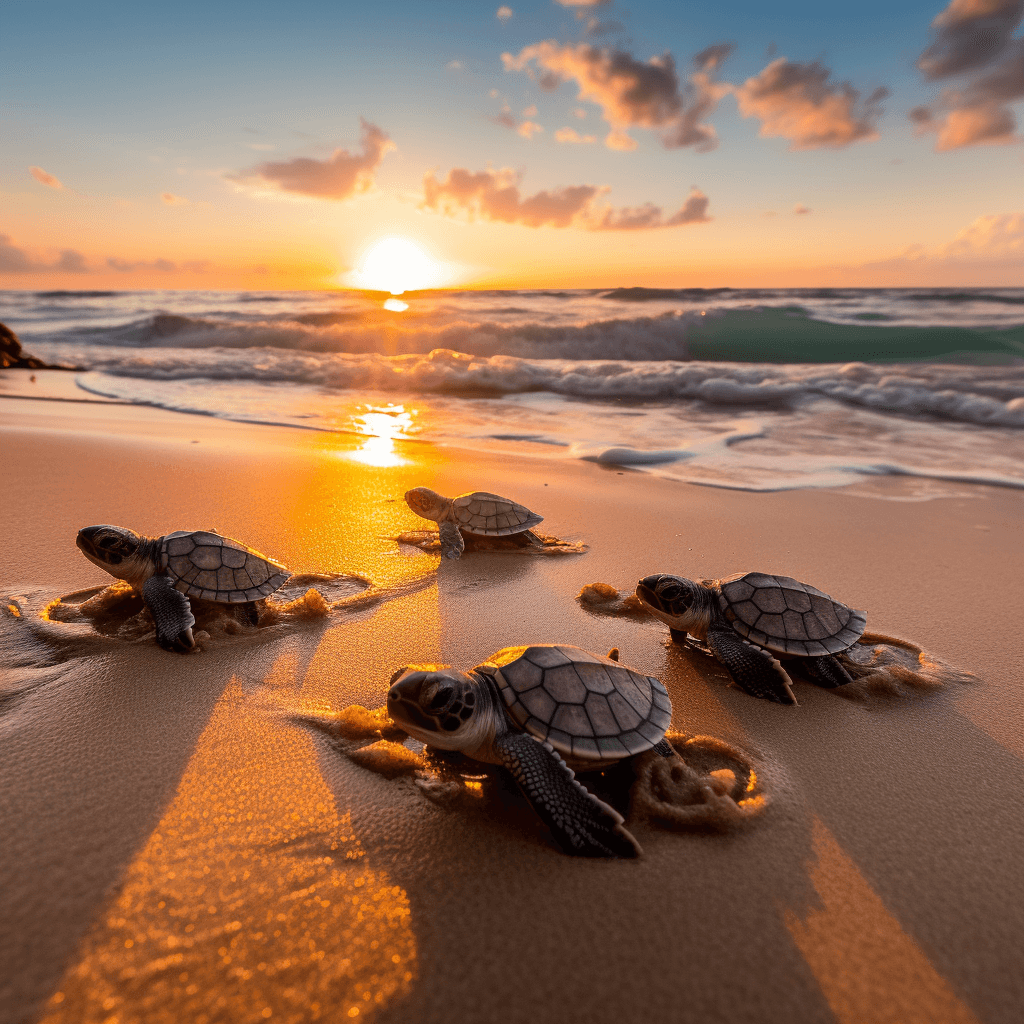 Releasing baby sea turtles in Puerto Escondido