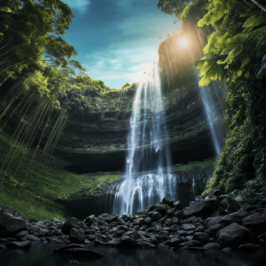 Tiu Kelep waterfall Indonesia