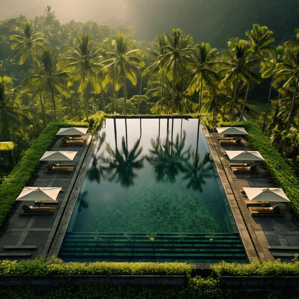 infinity pool in north bali at sumberkima hill