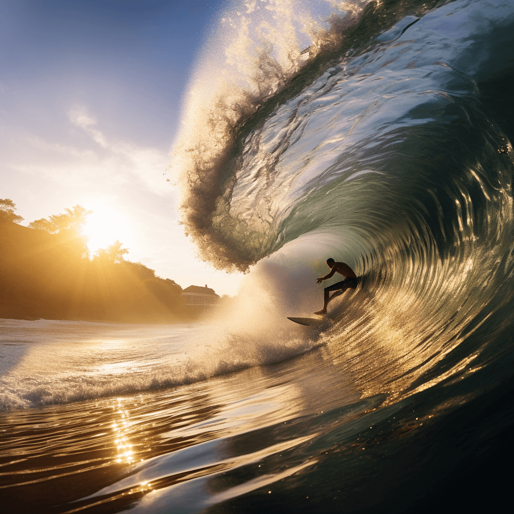 photo of surfers catching waves in Uluwatu, Bali