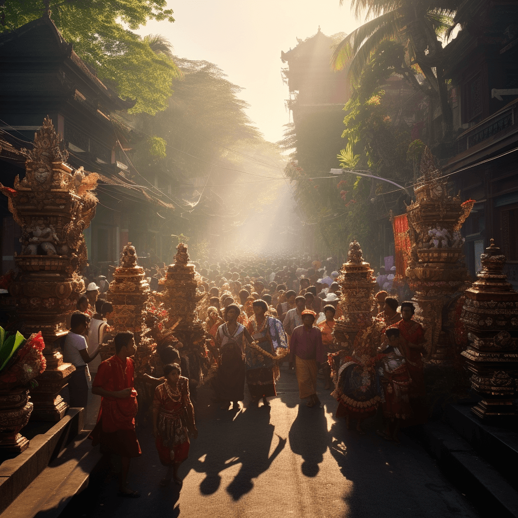 balinese culture procession local ceremony