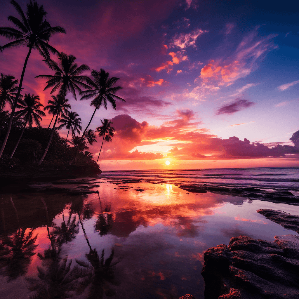 Sunset at Balangan beach
