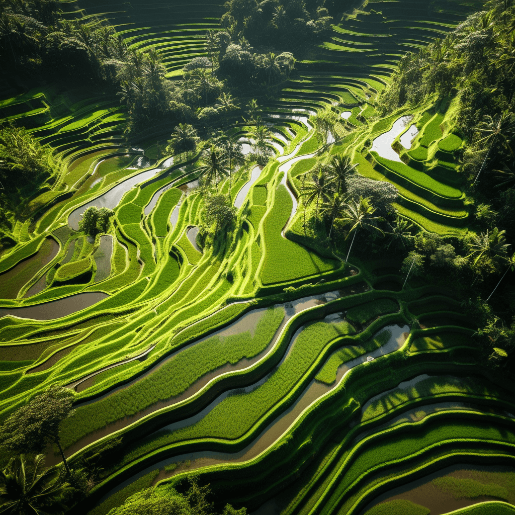 Infinite rice fields